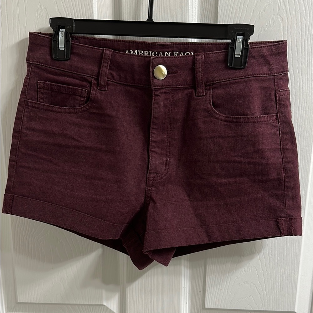 American Eagle Maroon Shorts, Size 10